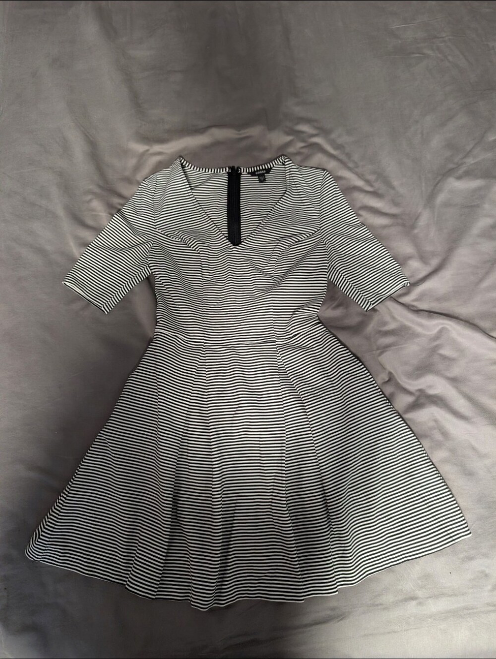 Guess Striped Mini Dress in Black & White